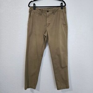 American Eagle Mens 34X32 Khaki Chino Pants Mens Slim Fit Casual‎ Trousers